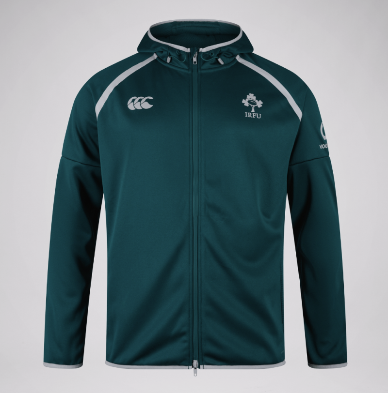 Ireland Mens Tech Full Zip Hoody Green/Grey 1