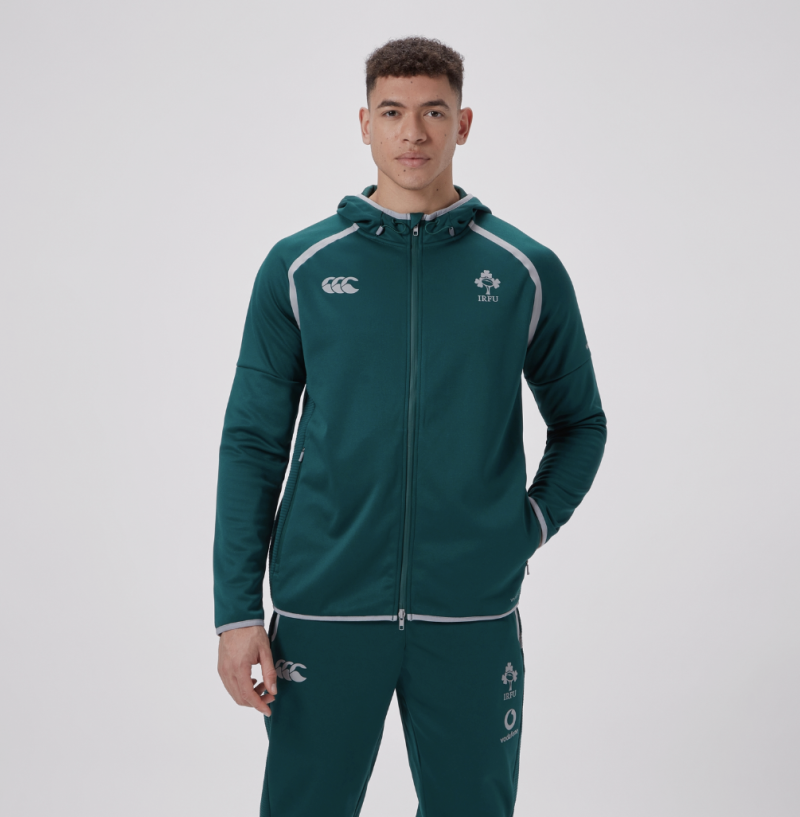 Ireland Mens Tech Full Zip Hoody Green/Grey 3