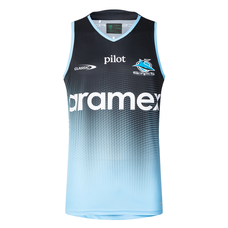 Cronulla Shark 2024/25 Mens Training Singlet - black