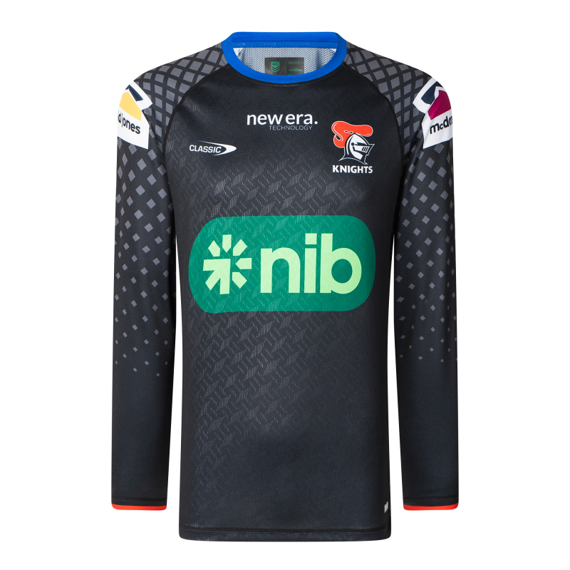 Newcastle Knights 2024/25 Men's Long Sleeve Tee - Blk