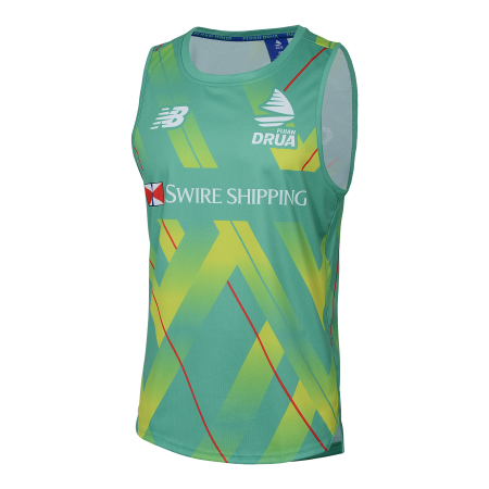 Fiji Drua 2025 Training Singlet Vest green