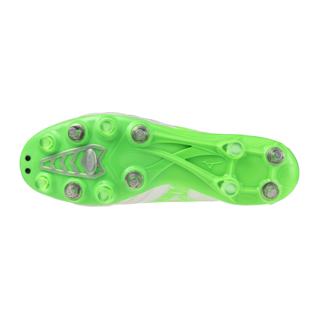 Mizuno Morelia Neo Mix white/Green sole