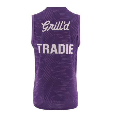 Train in style with the 2025 Melbourne Storm Training Vest back