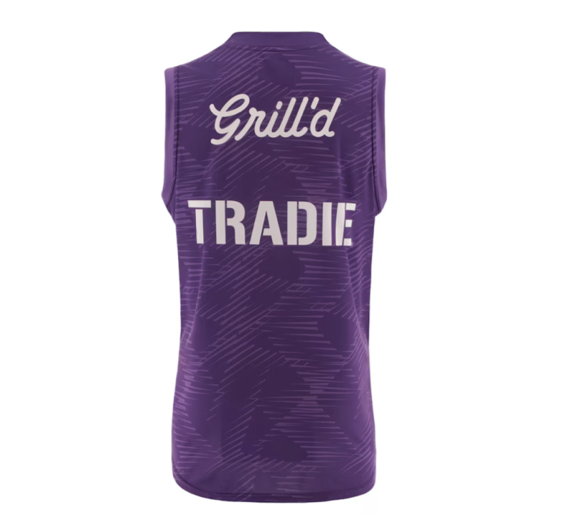 Train in style with the 2025 Melbourne Storm Training Vest back