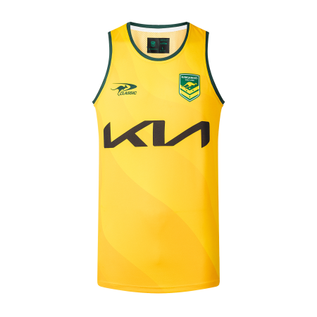 Australian Kangaroos Mens 2025/26 Singlet - Yellow