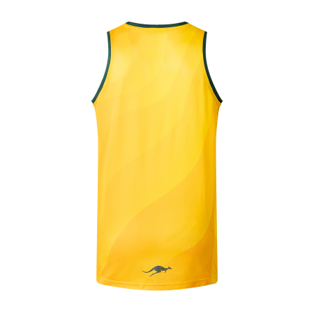 Australian Kangaroos Mens 2025/26 Singlet - Yellow 2