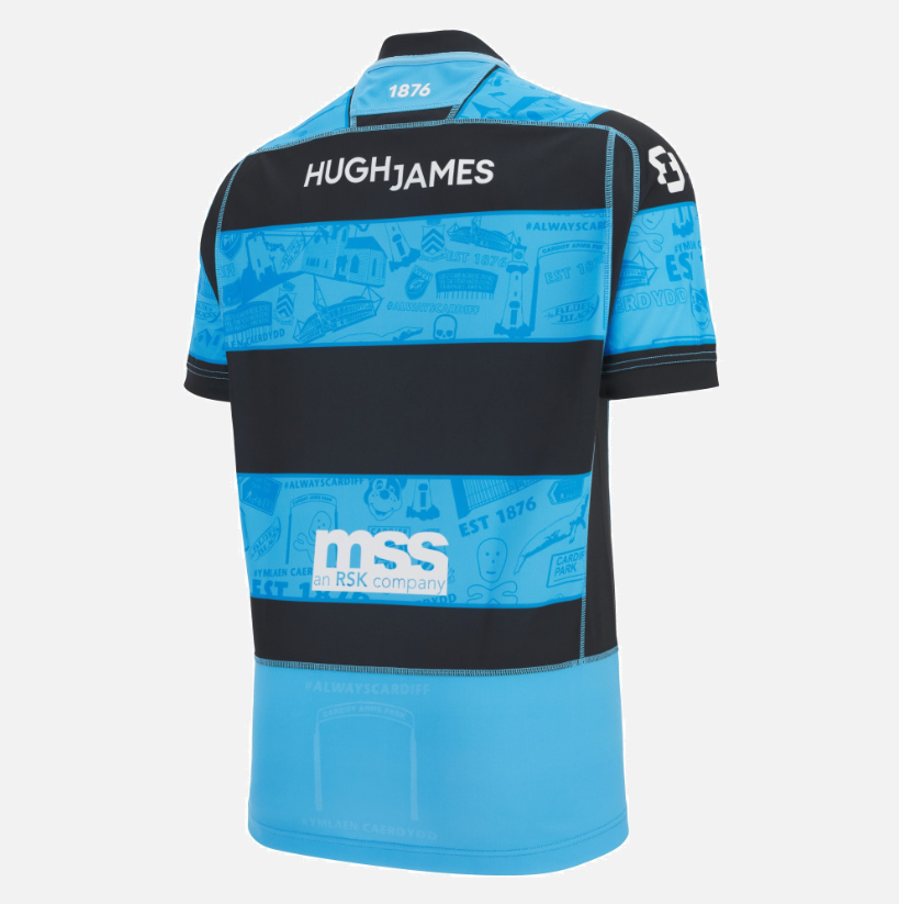 Cardiff Rugby 2025/26 adults' home poly replica shirt 2 Cardiff Rugby 2025/26 adults' home poly replica shirt 2