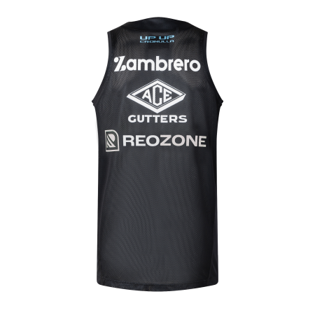 2026 Cronulla Sharks Mens Training Singlet - Black 2