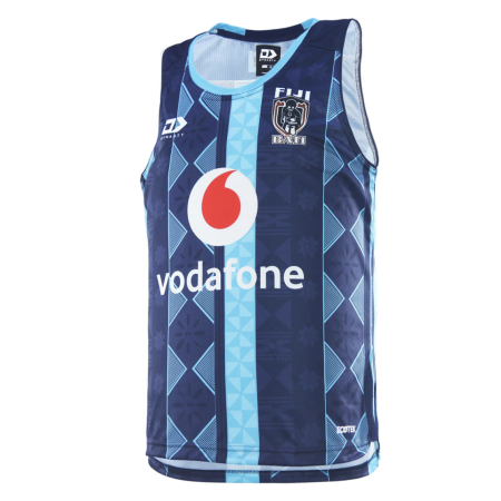 2025 Fiji Bati Mens Training Singlet - Navy 1