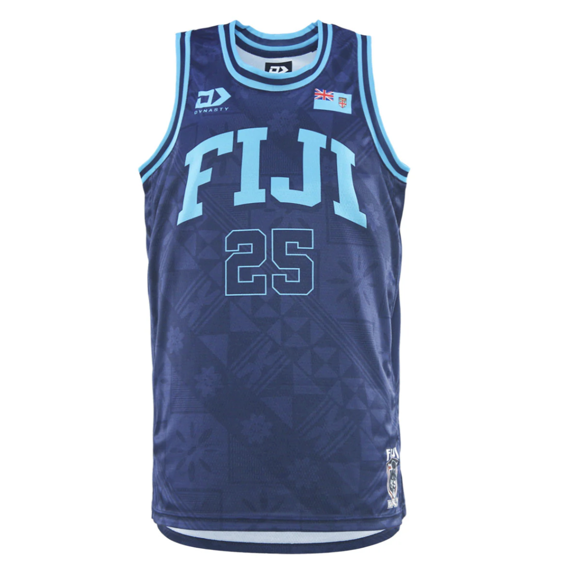 2025 Fiji Bati Mens Basketball Singlet - Navy 2025 Fiji Bati Mens Basketball Singlet - Navy