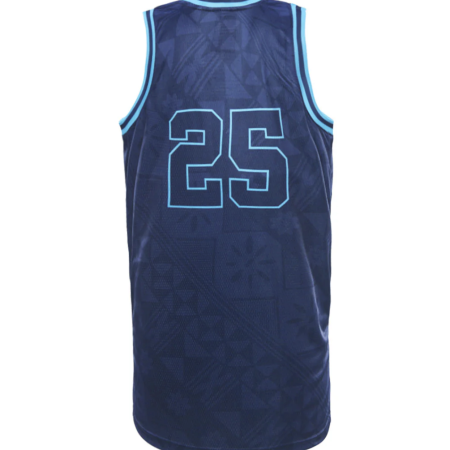 2025 Fiji Bati Mens Basketball Singlet - Navy back