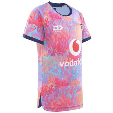 2025 Fiji Bati Mens Warm Up Tee - Coral side