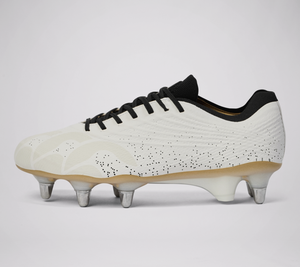 Canterbury Stamped Elite Soft Ground Rugby Boots - White Canterbury Stamped Elite Soft Ground Rugby Boots - White