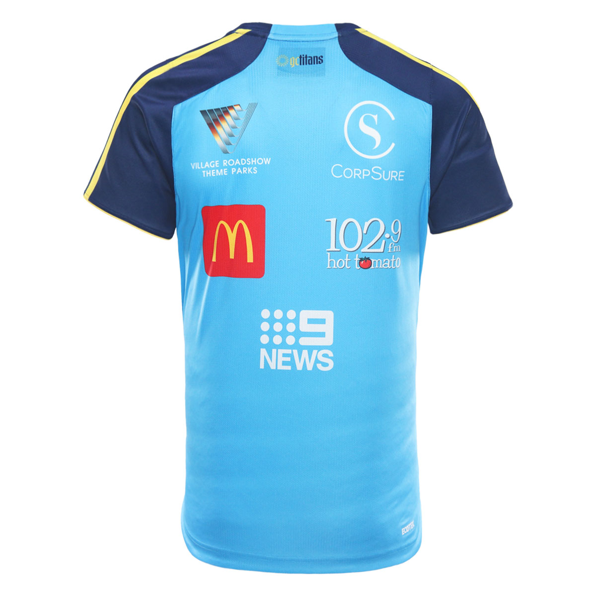 2026 GC Titans Mens Coaches Tee - Cyan_GTTEM26005_back 2026 Gold Coast Titans Mens Alternative Training Tee 2