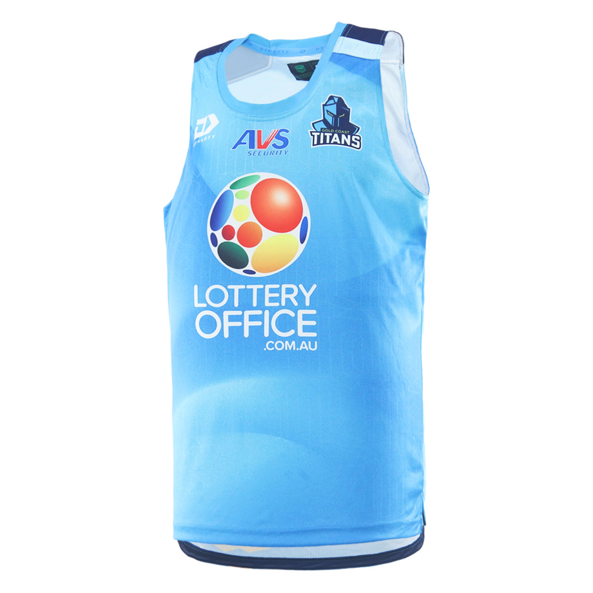 2026 Gold Coast Titans Mens Cyan Training Singlet 3 2026 Gold Coast Titans Mens Cyan Training Singlet 3