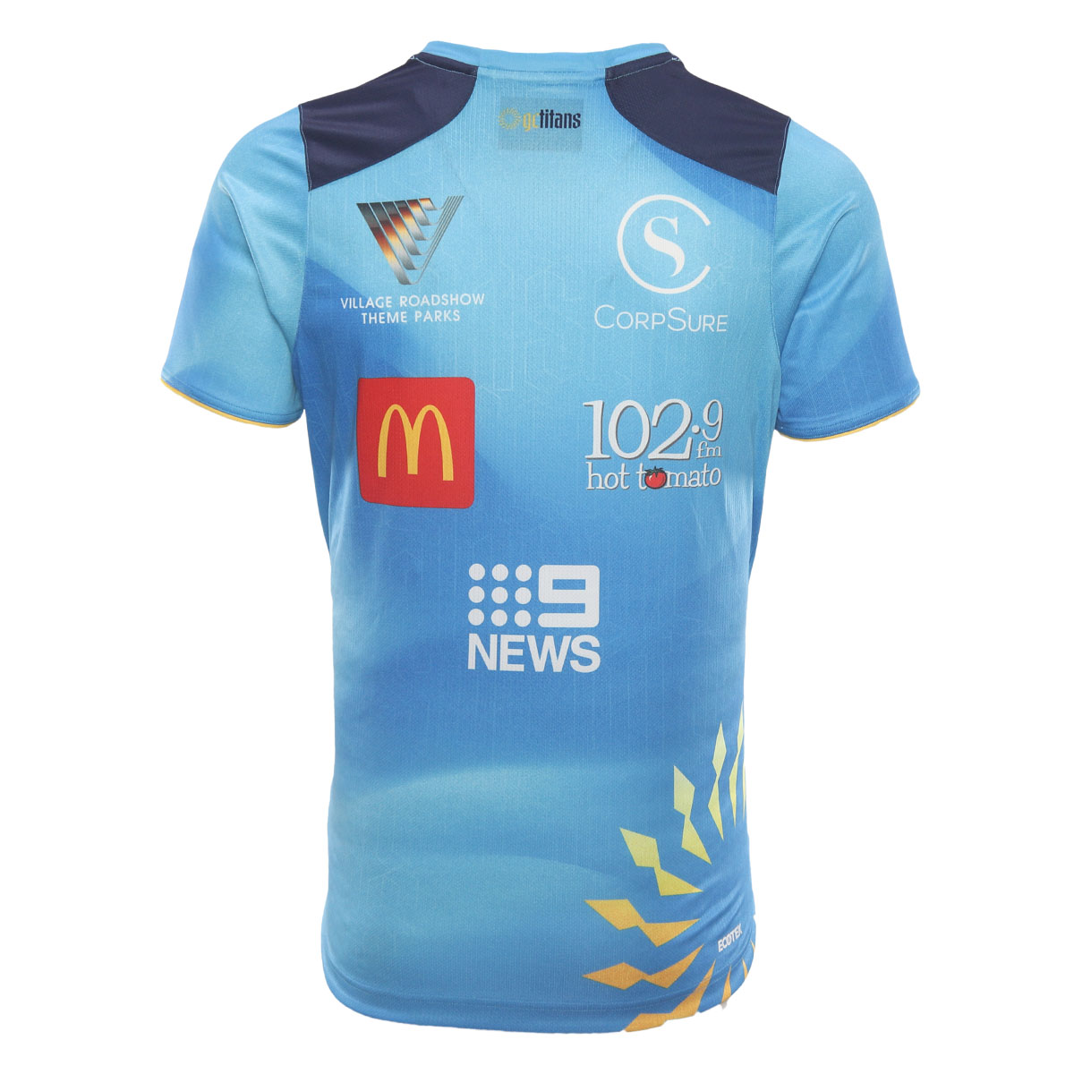 2026 Gold Coast Titans Mens Cyan Training Tee 2 2026 Gold Coast Titans Mens Cyan Training Tee 2