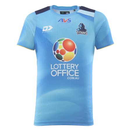 2026 Gold Coast Titans Mens Cyan Training Tee