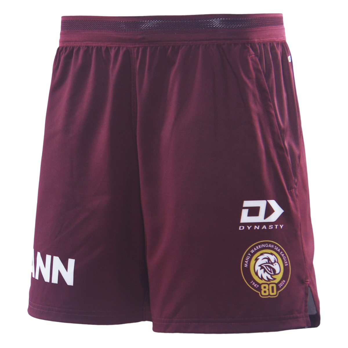 2026 MW Sea Eagles Mens Gym Short (Zip Pockets) - Maroon_SESHM26010_left_45 2026 MW Sea Eagles Mens Gym Short (Zip Pockets) - Maroon_SESHM26010_left_45