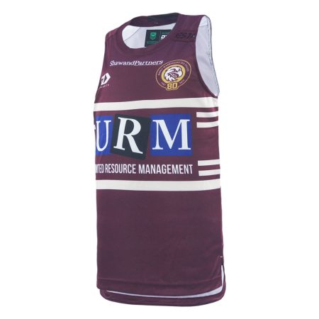 2026 MW Sea Eagles Mens Training Singlet - Maroon_SESIM26001_left_45