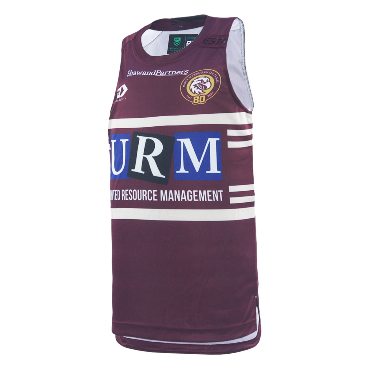 2026 MW Sea Eagles Mens Training Singlet - Maroon_SESIM26001_left_45 2026 MW Sea Eagles Mens Training Singlet - Maroon_SESIM26001_left_45