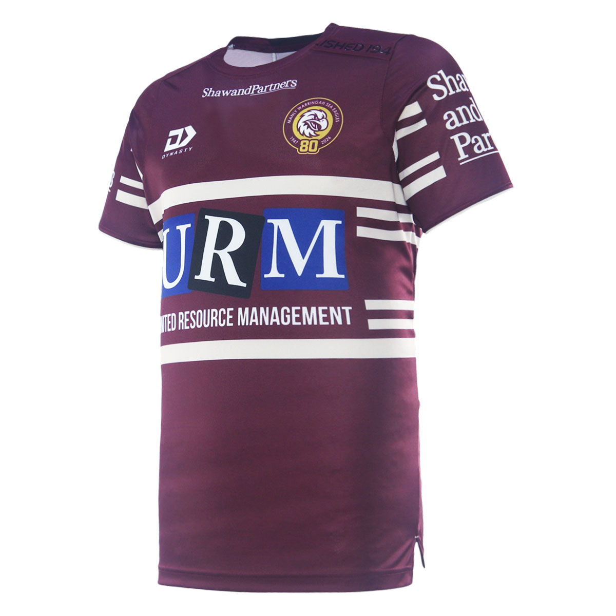 2026 MW Sea Eagles Mens Training Tee - Maroon_SETEM26001_left_45 2026 MW Sea Eagles Mens Training Tee - Maroon_SETEM26001_left_45