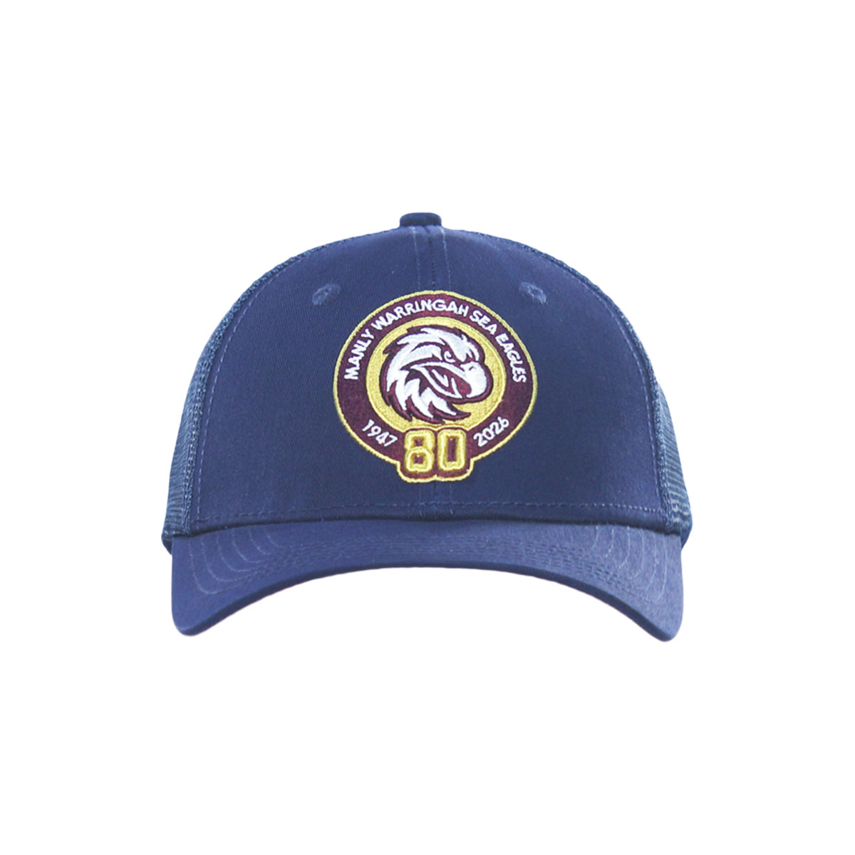 2026 MW Sea Eagles Mens Trucker Cap - Navy_SEHTM26006_front 2026 MW Sea Eagles Mens Trucker Cap - Navy_SEHTM26006_front