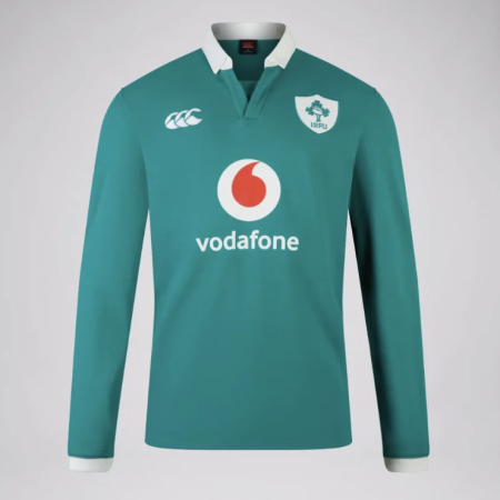 25/26 Ireland Rugby Home Long Sleeve Cotton Jersey